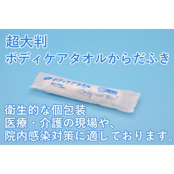 フジ ボディケアタオル超大判 400本入 280×500mm　使い捨て ウェット ノンアルコール 個...