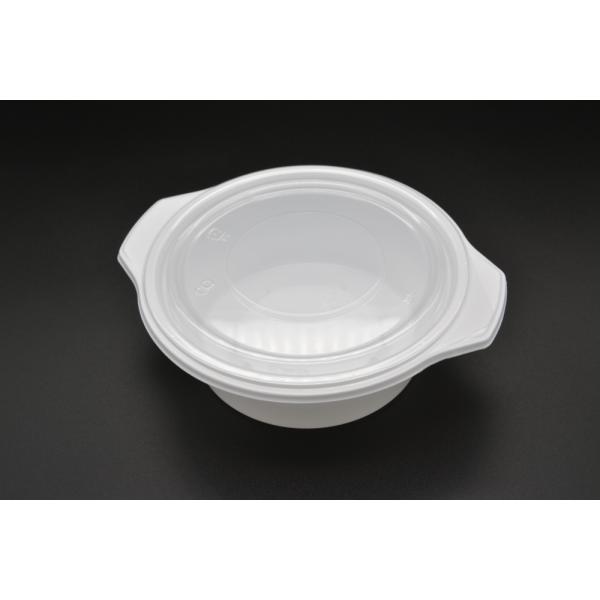 BF-385ホワイト本体 平嵌合蓋セット 50セット入　カレー、スープ類　Take out curr...