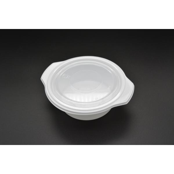 BF-384ホワイト本体 平嵌合蓋セット 50セット入　カレー、スープ類　Take out curr...