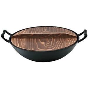 南部鉄器 池永 新中華鍋 木蓋付 36cm