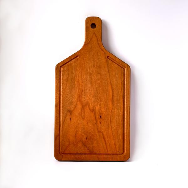 送料無料 無垢材 一枚板 チェリー材 カッティングボード 木製 まな板 木  ウッドトレイ 持ち手 ...