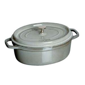 【30％OFF】Staub/ストウブ ピコ ココット 楕円 31cm（1103118）＜グレー＞