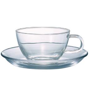 HARIO ハリオ 耐熱 ティーカップ &amp; ソーサー 230ml 耐熱ガラス 日本製 TCSN-1T...
