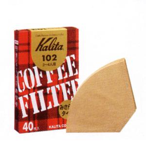 カリタ　みさらしタイプ102濾紙（ブラウン）40枚入（＃13143）