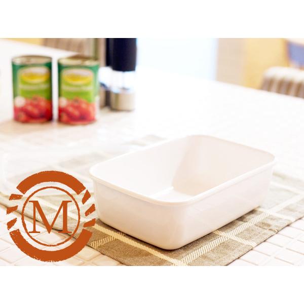 野田琺瑯 保存容器 レクタングル 深型 M ホワイトシリーズ シール蓋付 WRF-M 日本製