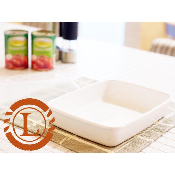 野田琺瑯 保存容器 レクタングル浅型 L ホワイトシリーズ シール蓋付 WRA-L 日本製