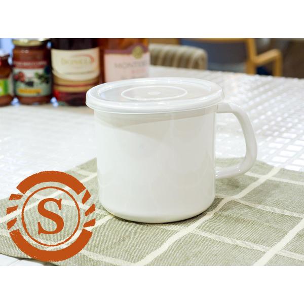 野田琺瑯 野田ホーロー ホワイトシリーズ 持ち手付 ストッカー 丸型 S MS-12M ホーロー容器...