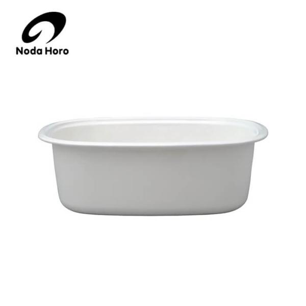 野田琺瑯 野田ホーロー ホワイト シリーズ 楕円形 洗い桶 WA-O ホーロー容器 ホーロー 容器 ...