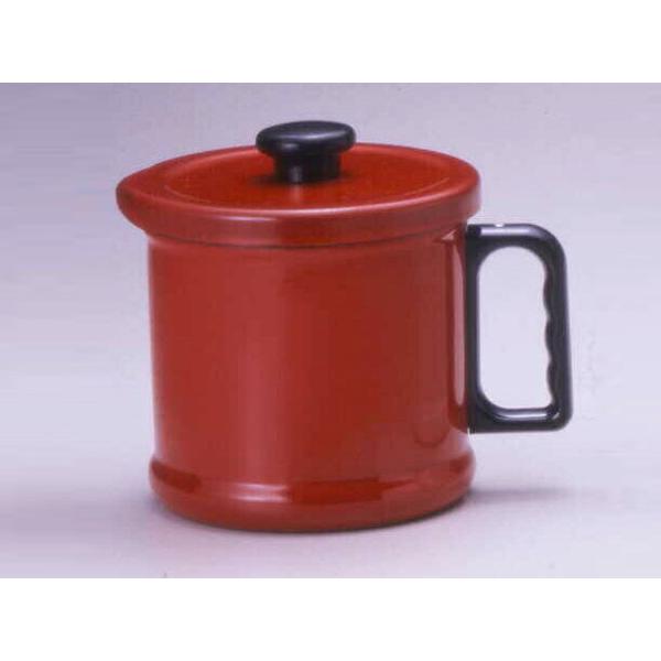 富士ホーロー　1.5Lオイルポット(活性炭カートリッジ付)（OP-1.5C・R）＜レッド＞