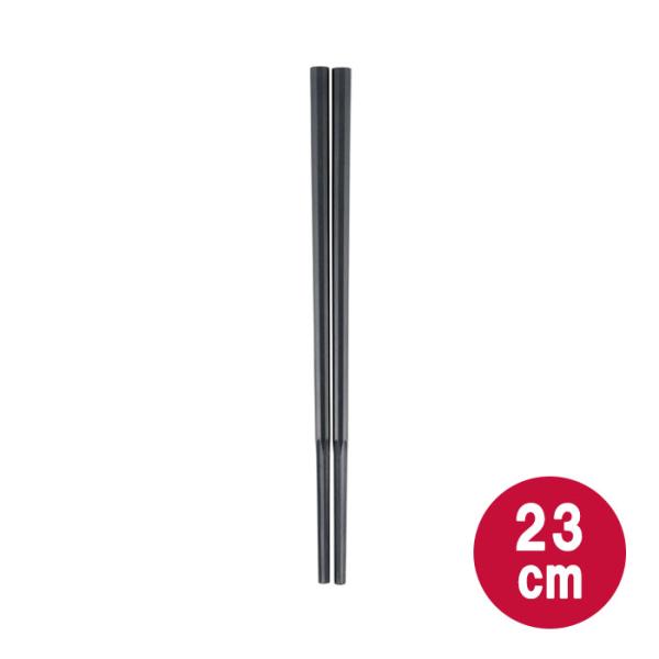 GM-4051 10角ぐる麺箸 極太 23cm 黒