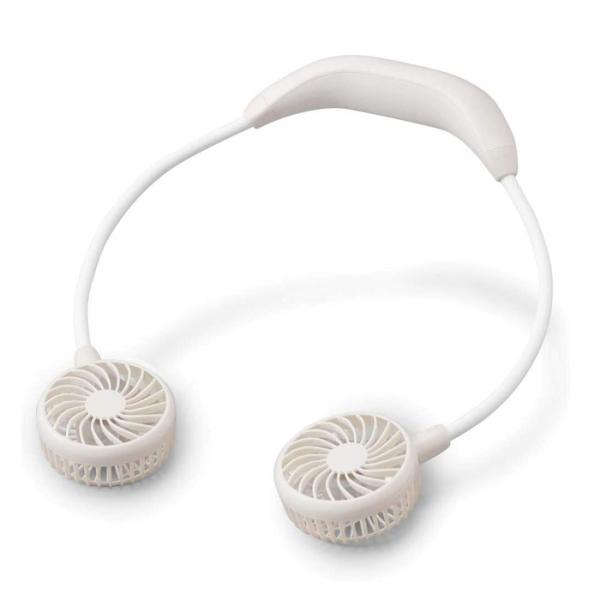 アイリスオーヤマ 携帯 首掛け 扇風機 充電式 ネックファン ホワイト JNF-01-W 送料無料