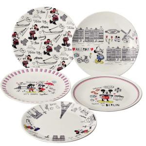 当日出荷 ディズニー ケーキ皿5Pセット LET'S TRAVEL ミッキー