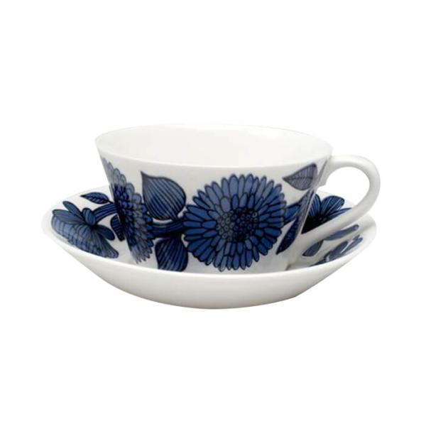 グスタフスベリ BLUE ASTER ブルーアスター 496-08 3 ティーカップ&amp;ソーサー 復刻...