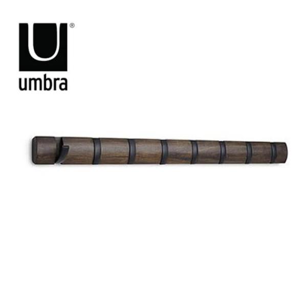 アンブラ umbra 壁掛けフック フリップフック 8 BK ウォルナット ブラック/ウォルナット ...