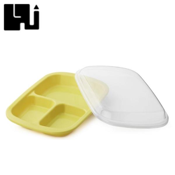 エヌ・エレファント ＆NE 楽ラクランチプレートRakura NKM-187-YE　皿　仕切り皿　レ...