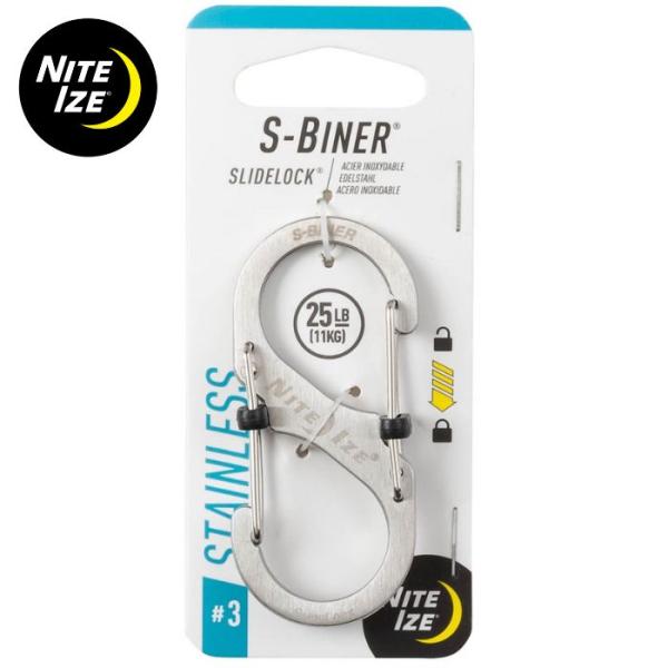 シームーン NITEIZE エスビナー スライドロック #3 ステンレスシルバー 8 アウトドア 登...