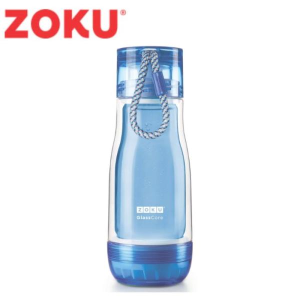 ZOKU コアボトル 355ml ブルー 39465 青　水筒　ガラス　グラス　アウトドア　ドリンク...