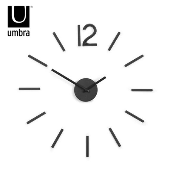 アントレックス ブリンク ウォールクロック umbra アンブラ ブラック 時計 シール 壁掛け時計...