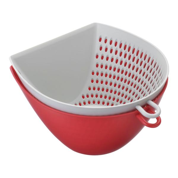 AKEBONO チリトリ ザルボウル L レッド MZ-3526 ボウル キッチン用品 プラスチック...