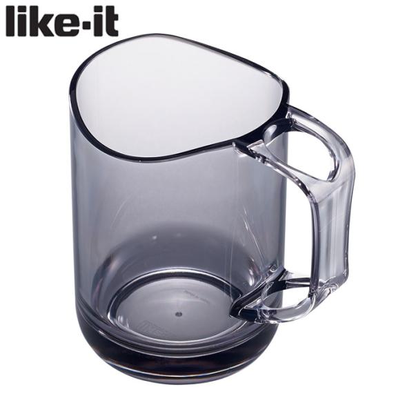 ライクイット 水が切れる スタンドマグ グレー 【 Like-it マグカップ コップ 歯磨き用 う...