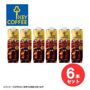 KEY DOORS＋ DOORS+ リキッドコーヒー 無糖 1L × 6本 珈琲 ケース