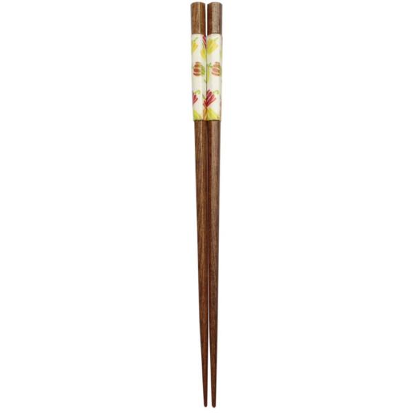 【メール便14本まで対応可能】イシダ お箸 六角京野菜ぱぷりか 23cm 11621