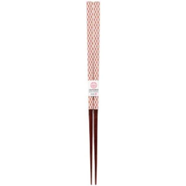 イシダ お箸 ジャパニーズモダン和紙格子 R 23cm PET 13442