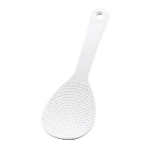 147AW ポコポコしゃもじ21cm(白)ヘッター付 シリコン配合 抗菌加工 凹凸 ご飯 炊飯器 キ...