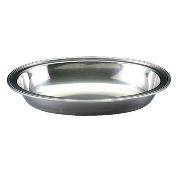 18-8 ステンレス 深型フードパン(ウォーターパン)手無 小判 お皿 プレート 食器 キッチン用品...