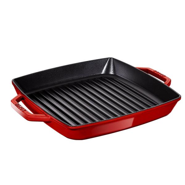 ストウブ  staub  ピュアグリルスクエア 28cm レッド  40511-685-0 両手フラ...