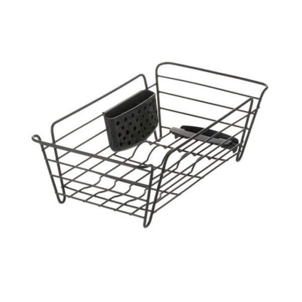 リッチェル ラクール ディッシュドレイナー L 水切りラック 水切りかご [ ダークグレー ] 22...