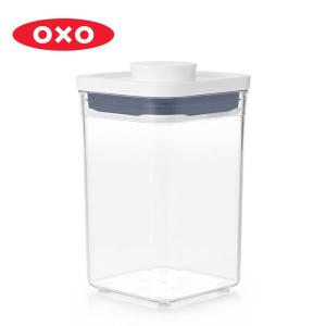 オクソー ポップコンテナ2スモールスクエア ショート 1L OXO オクソ 保存容器 ワンタッチ操作 ワンプッシュ｜kitchen