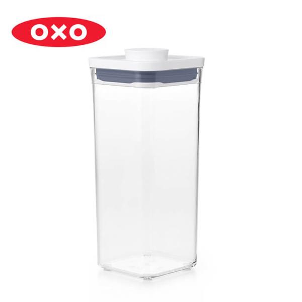 オクソー ポップコンテナ2スモールスクエア ミディアム 1.6L OXO オクソ 保存容器 ワンタッ...