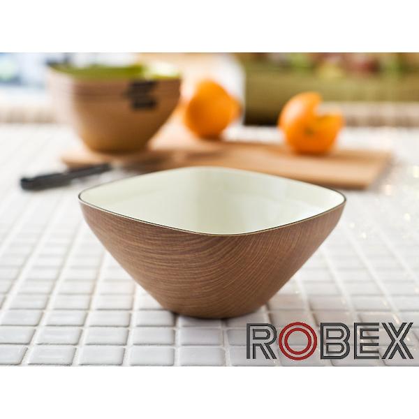 ROBEX/ロベックス スクエアーボウル 14cm＜マホガニ/バナナ＞
