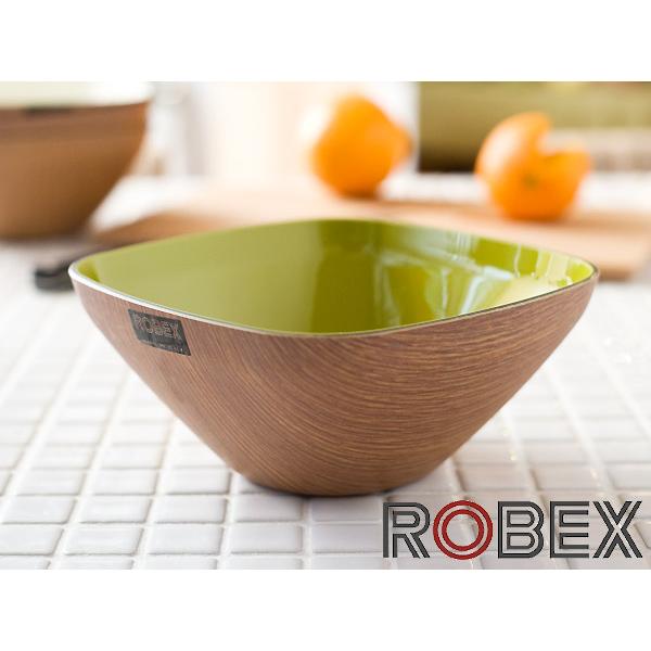 ROBEX/ロベックス スクエアーボウル 17cm＜マホガニ/キウイ＞