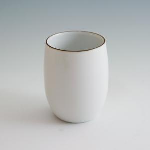 白山陶器 ベーシックなつめ湯呑 大200ml 白マット [ HAKUSAN 和食器 ]