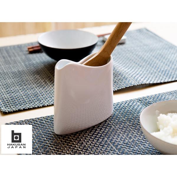 白山陶器 ポケットしゃもじたて＜白＞ 【 HAKUSAN 和食器 】