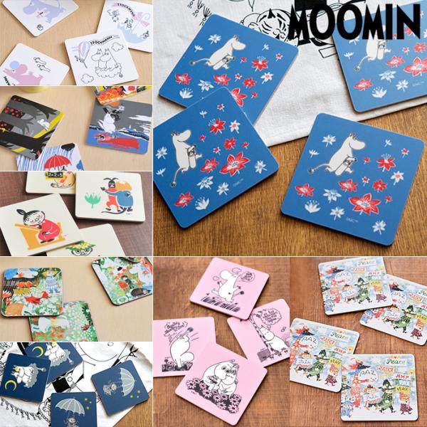 [ 6点までメール便可 ] ムーミン コースター 4枚セット 選べる8デザイン