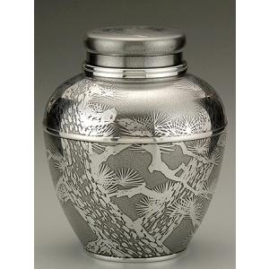 [  ] 大阪錫器 茶壷 イブシ [ 桐箱入り 茶筒 ] 半斤