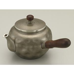 [ 送料無料 ] 大阪錫器 急須 エクボ 横手 [ 桐箱入り ]