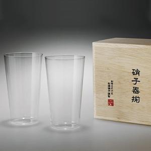 松徳硝子 うすはり タンブラー （木箱入り） 2個セット 【 グラス コップ ビールグラス ギフト ...