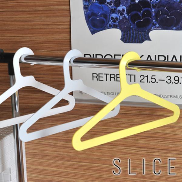 SLICEハンガー 3本組  選べる3色 【 ホワイト/グレー/イエロー シンコーハンガー　機能的　...