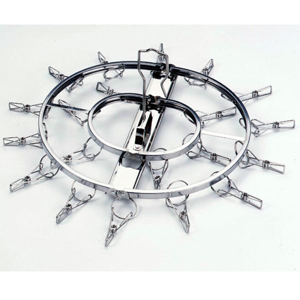 下村企販 洗濯ハンガー からみにくいステンレスハンガー 丸型 20ピンチ 26449