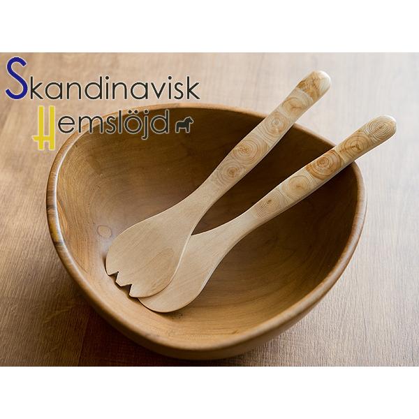 Skandinavisk Hemslojd/ヘムスロイド　サラダサーバー＜インレイ＞