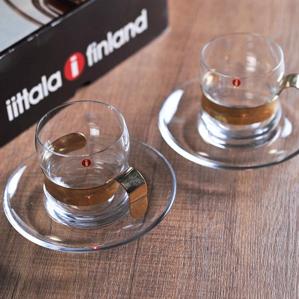iittala イッタラ Paula パウラ カップ＆ソーサー 2客セット 箱入り ビンテージ vi...