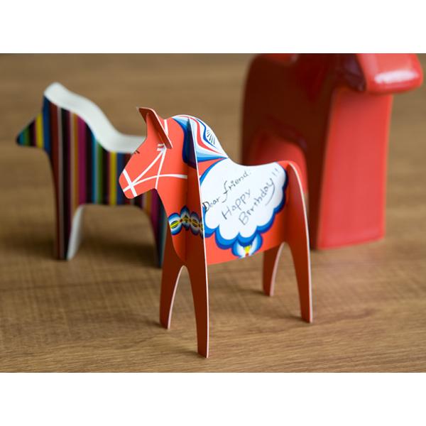 ダーラナホース（ダーラヘスト）　組み立て式　グリーティングカード 《GIFTCARD》