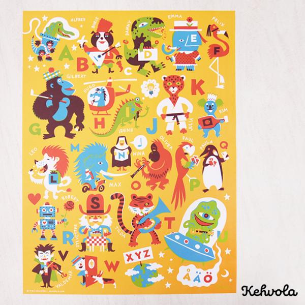 フィンランドデザイナー ティモ・マンッタリ ポスター ABC【Timo Manttari ケフボラデ...