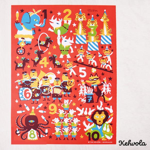 フィンランドデザイナー ティモ・マンッタリ ポスター 123【Timo Manttari ケフボラデ...