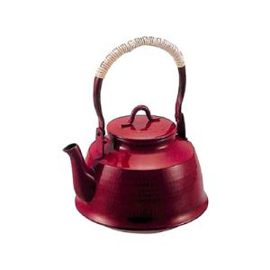 工房アイザワ 純銅鎚目文 化粧箱 朱塗り 湯沸まつかさ 1.6L (71-U) 送料無料