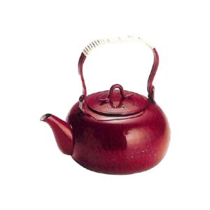 工房アイザワ 純銅鎚目文 化粧箱 朱塗り 急須ツル手ゆず (76-U) 送料無料